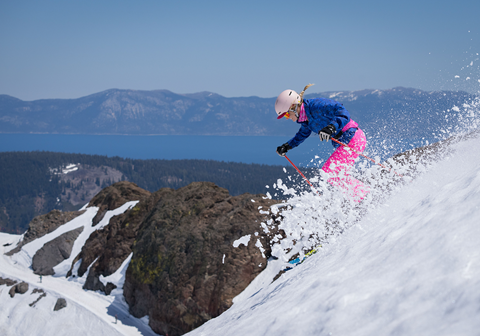Amie Engerbretson spring skiing