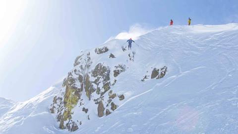 TGR Mainline skier jumps.