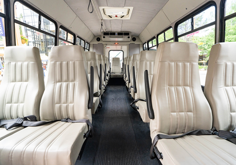 Charter bus at Palisades Tahoe