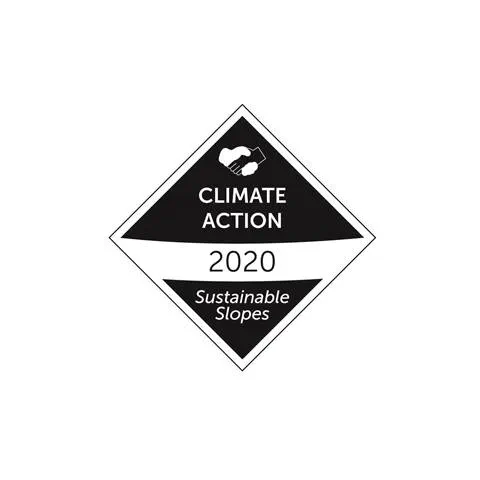 The Climate Action badge awarded to Palisades Tahoe by NSAA. 