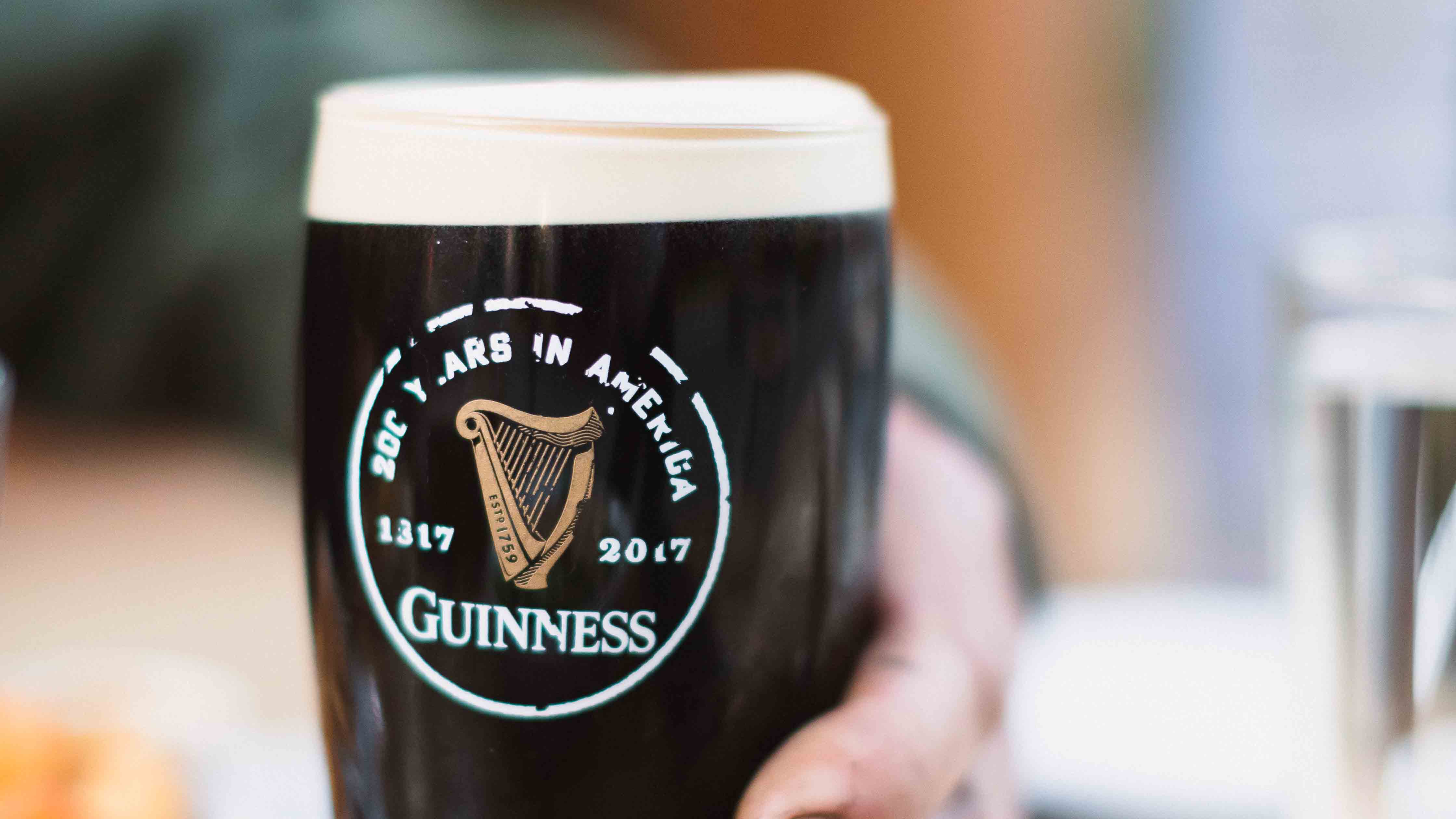 A pint of Guinness is served at The Auld Dubliner. 