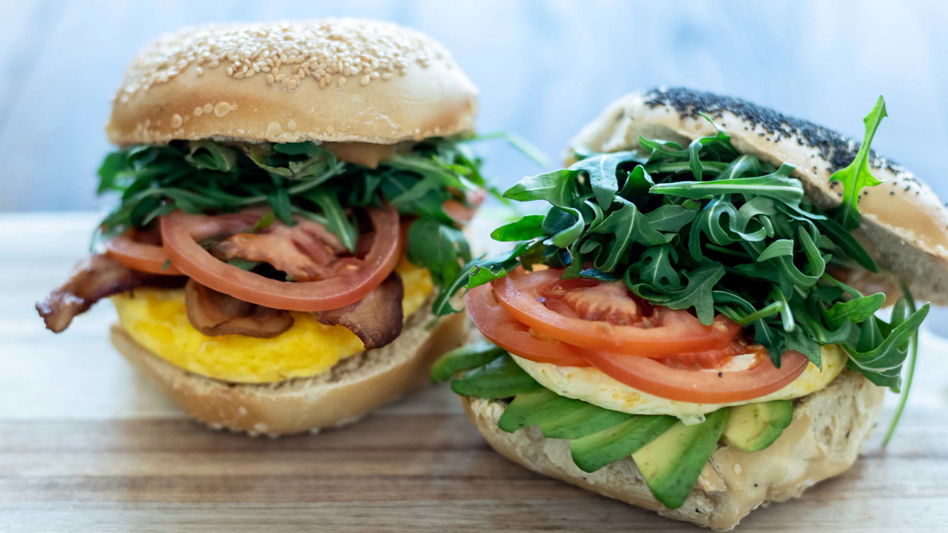 Breakfast sandwiches from Wildflour Baking Co. in The Village at Palisades Tahoe