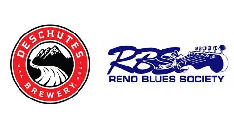Sponsor logos: Deschutes Brewery and Reno Blues Society