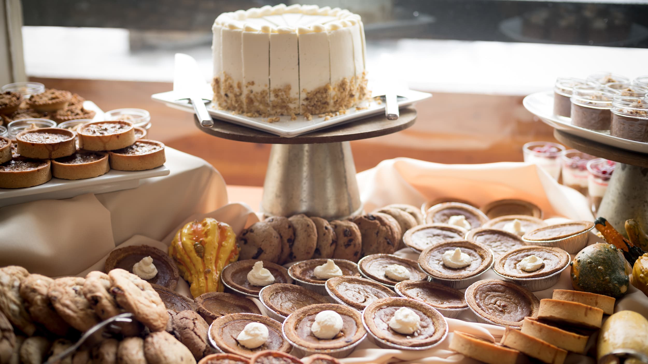 Thanksgiving desert table at Palisades Tahoe