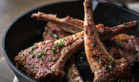 Lamb lollipops will be served for Palisades Tahoe's Valentine's Day To-Go Dinner.