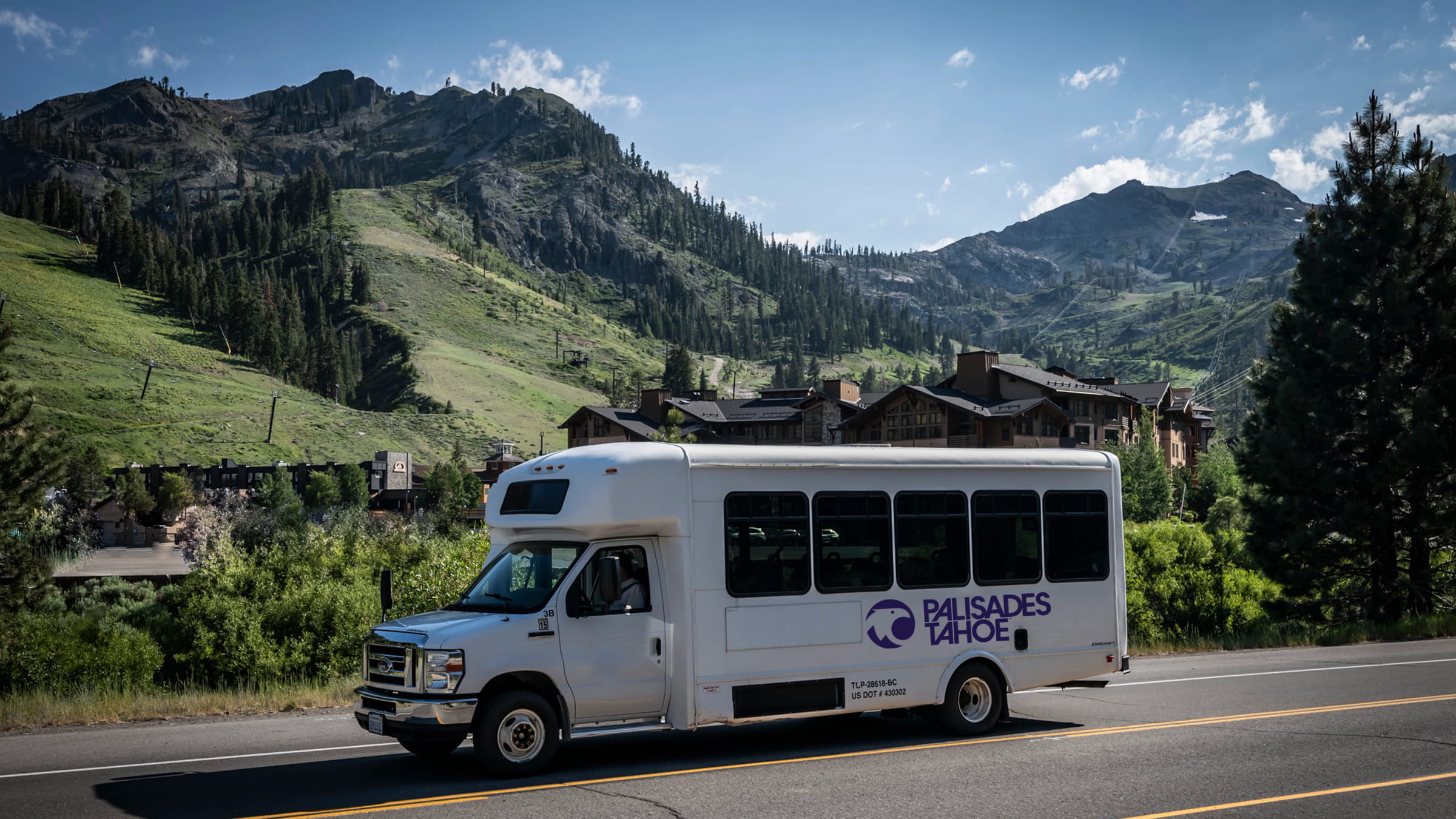 Shuttle Charter Bus available to book for transport to and from Palisades Tahoe