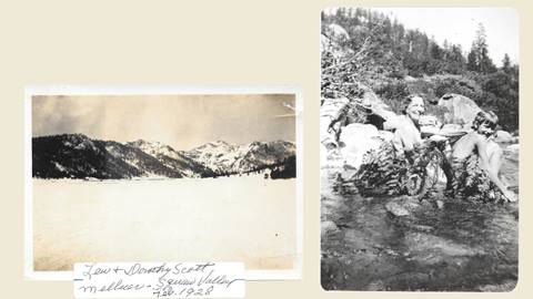Historic photos of Olympic Valley and Shirley Scott, who Shirley Canyon was name after