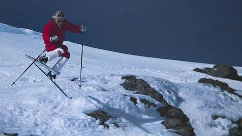 Scot Schmidt skiing Mainline Pocket. Photo: Larry Prosor