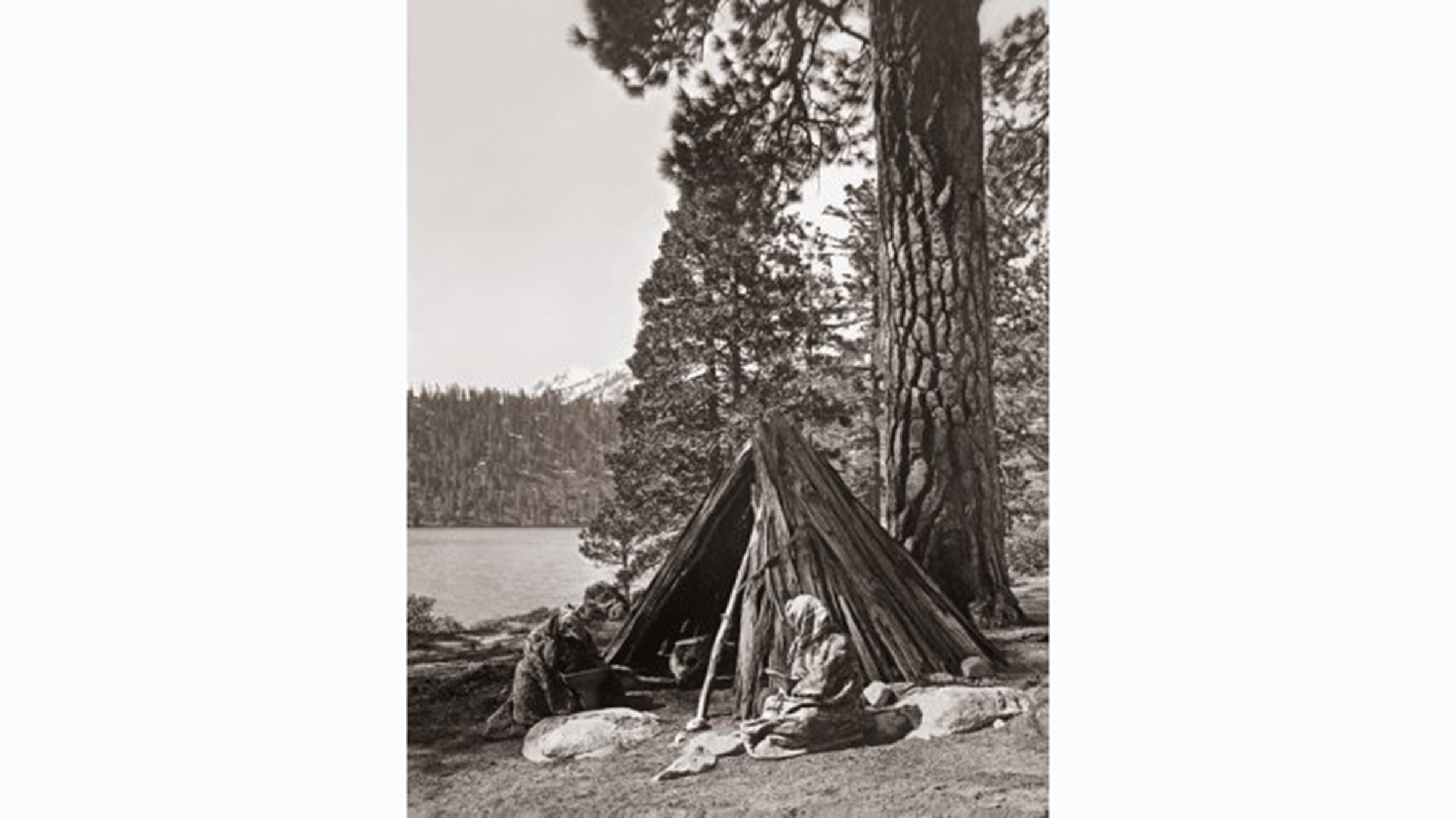 Washoe structure on the edge of Lake Tahoe