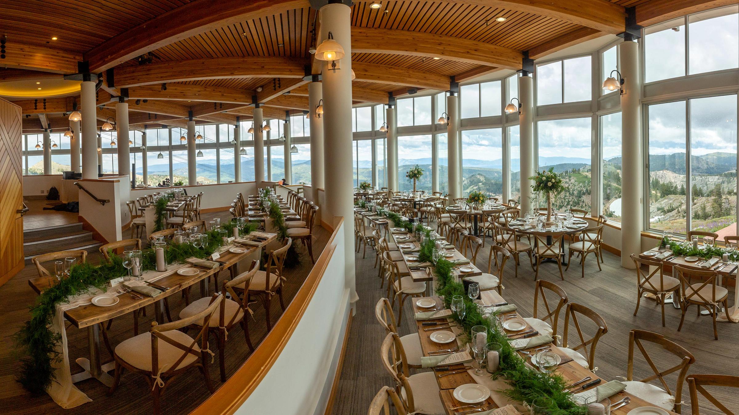 High Camp Wedding Interior Venue at Squaw Valley Alpine Meadows