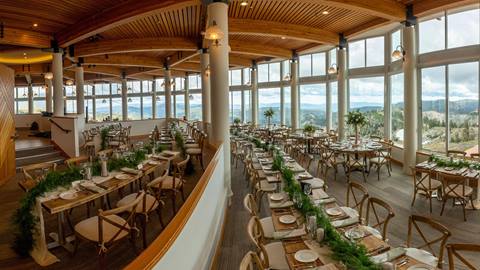High Camp Wedding Interior Venue at Squaw Valley Alpine Meadows