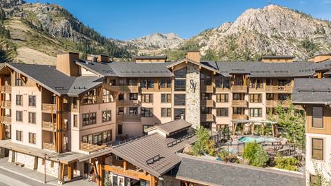 Village at Squaw Valley in  the summer with mountain in the background