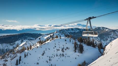 Aerial tram scenics from high camp