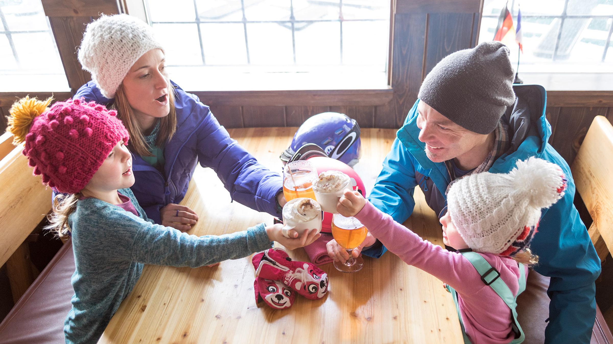 Zerrenner family aprés at the chalet at alpine meadows