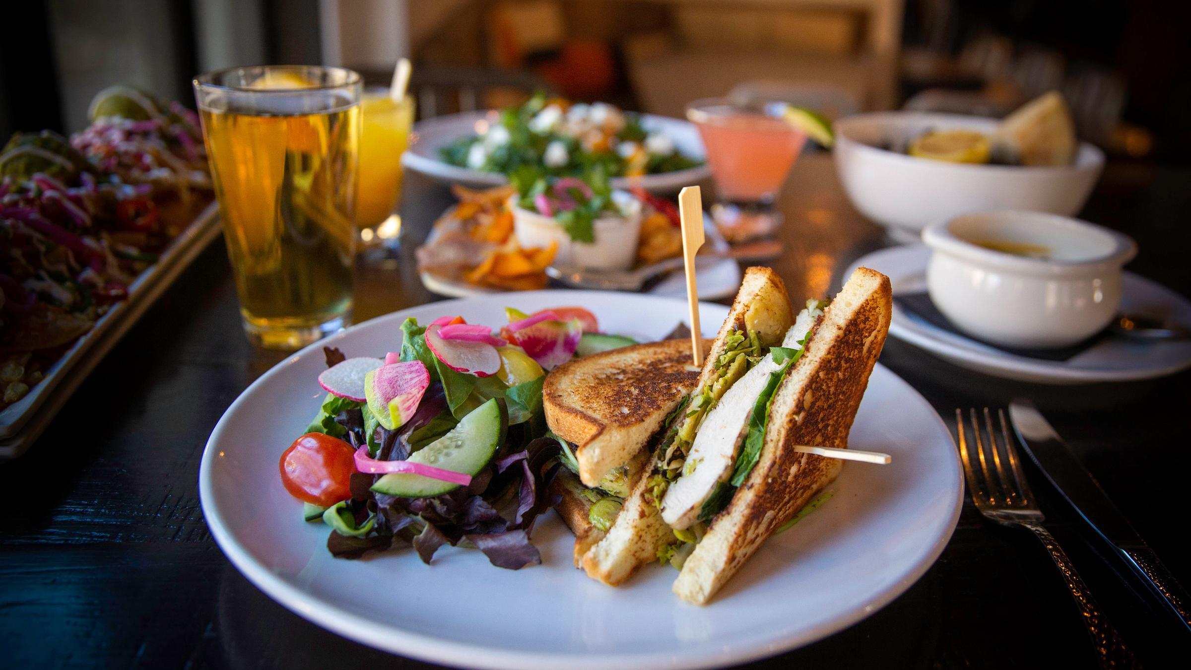 Food and drinks served at the Rocker at Squaw