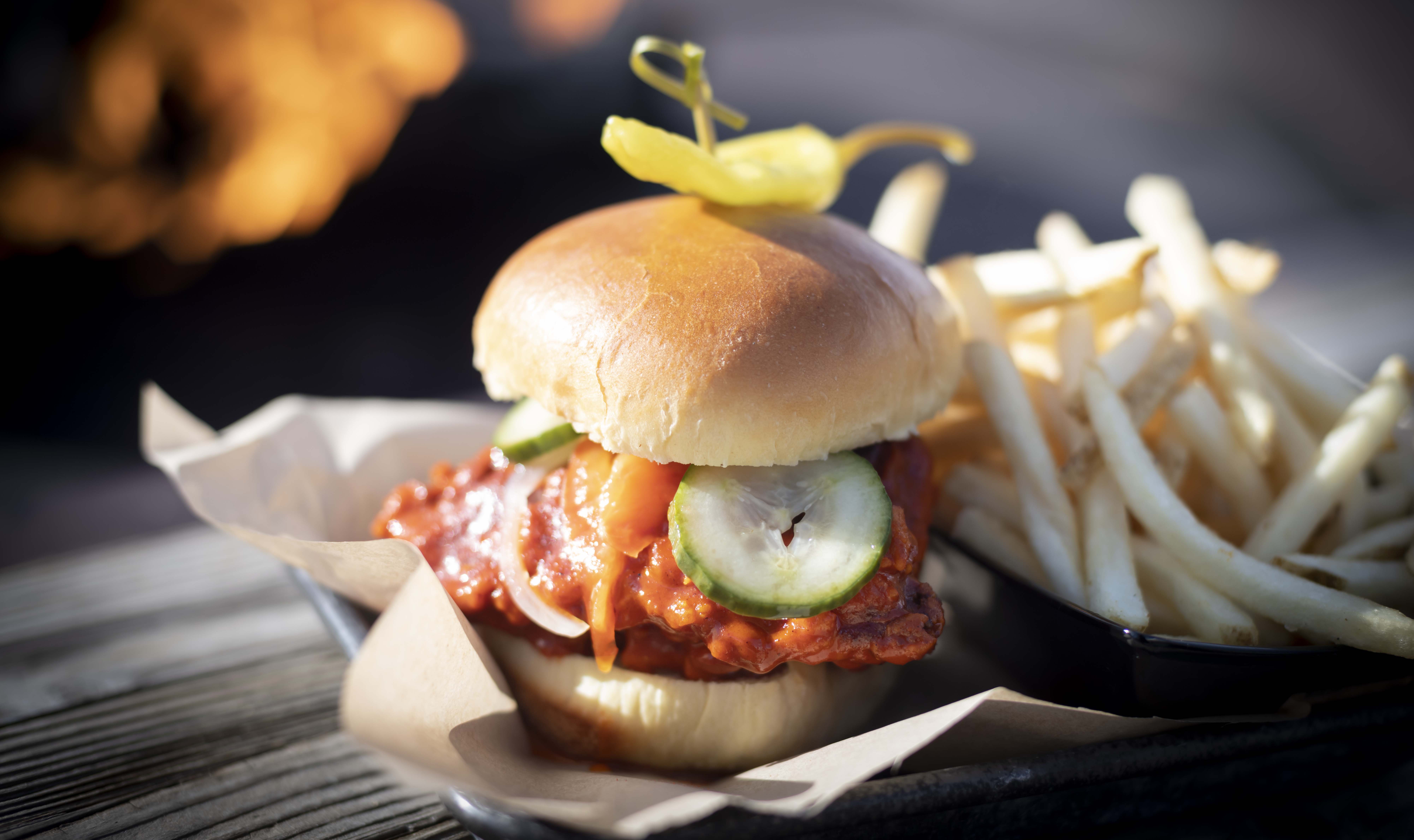 Bluebird Chickens Nashville hot chicken sandwich 