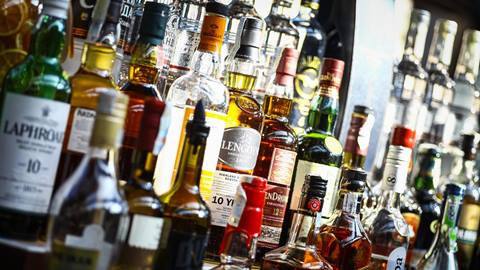Alcohol bottles