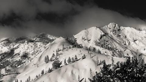 Panorama scenic of squaw valley alpine meadows