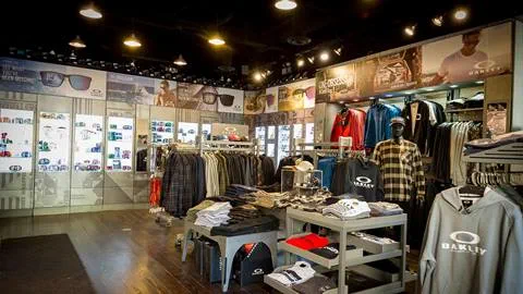 Interior of the Oakley shop in the Village at Squaw Valley
