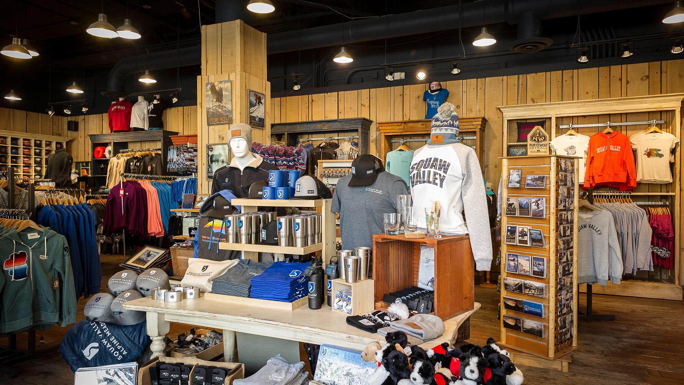 Apparel and Gifts inside the Squaw One Logo Company store