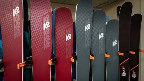 K2 Demo skis at the Demo & Rental Shop in Squaw Valley